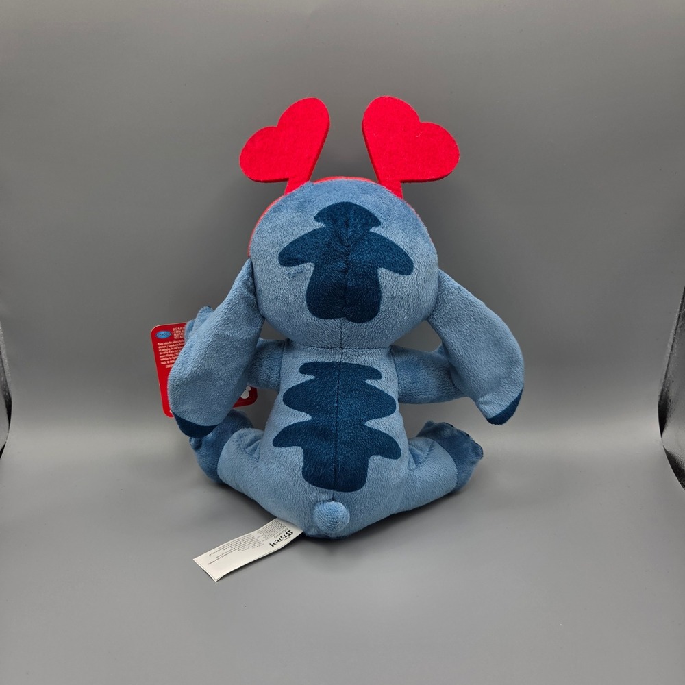 Disney Stitch Valentine‎ Heart Antennas Plush Blue Stuffed Animal New With Tags - Picture 3 of 4